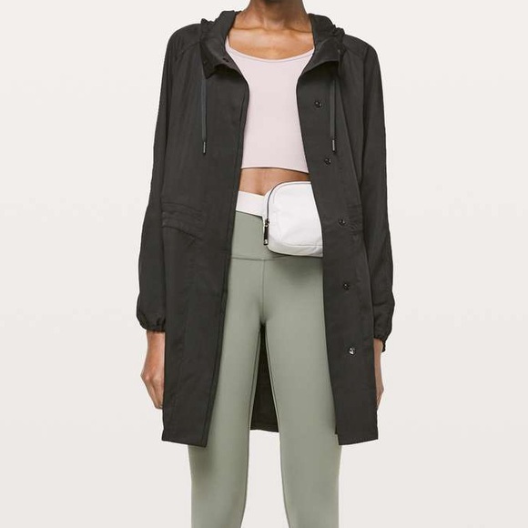 Lululemon City Stroll Black Cotton Jacket 100% Tencel Women’s Size 12 Blackk - Picture 3 of 8